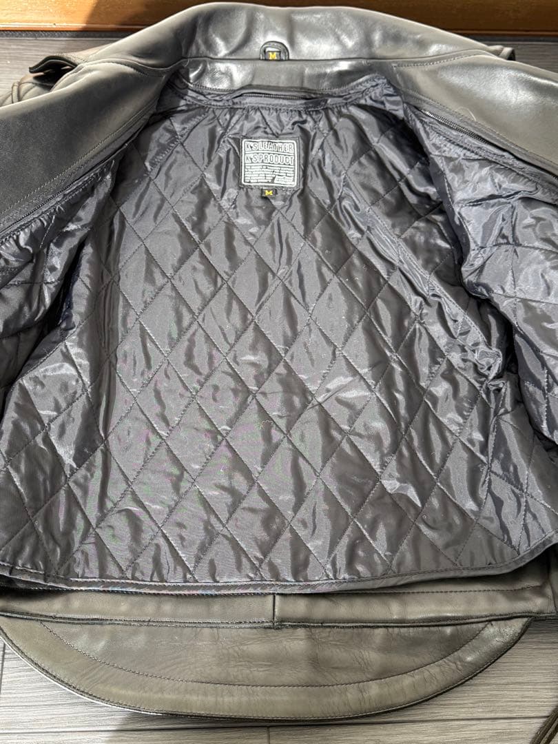 KADOYA カドヤ ダブルライダースジャケット レザージャケット 黒 M