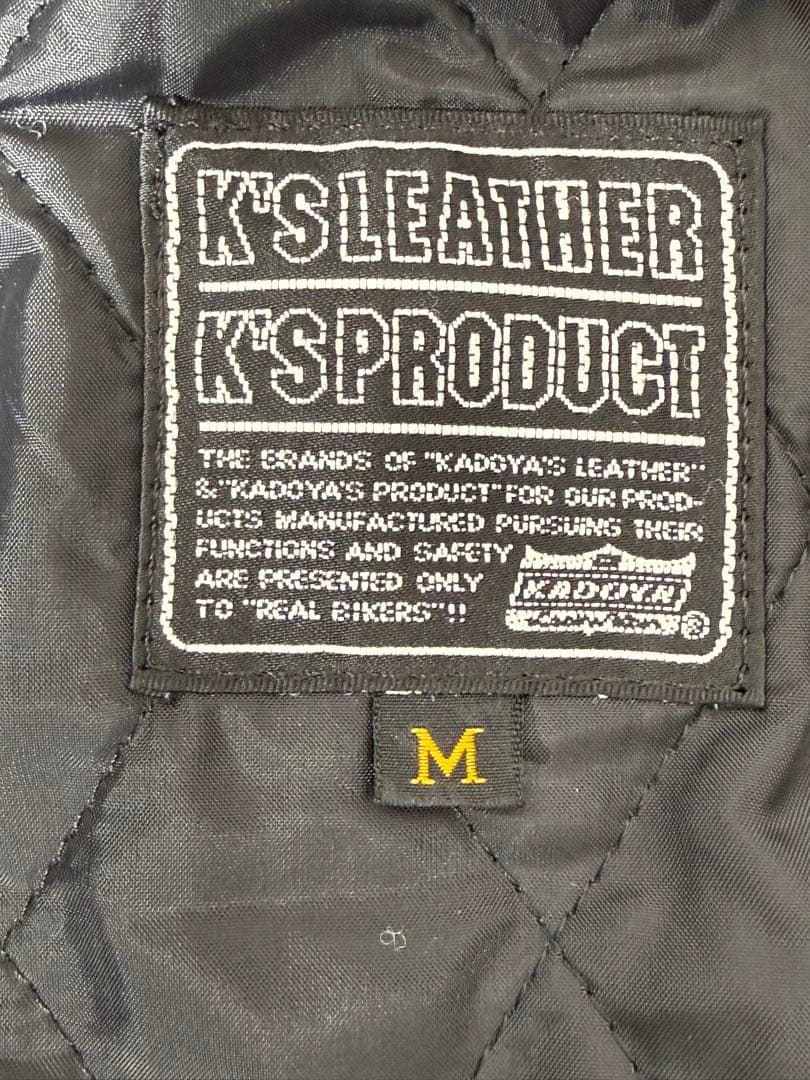 KADOYA カドヤ ダブルライダースジャケット レザージャケット 黒 M