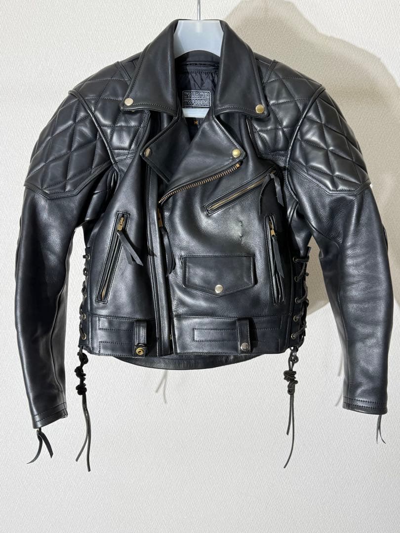 KADOYA カドヤ ダブルライダースジャケット レザージャケット 黒 M