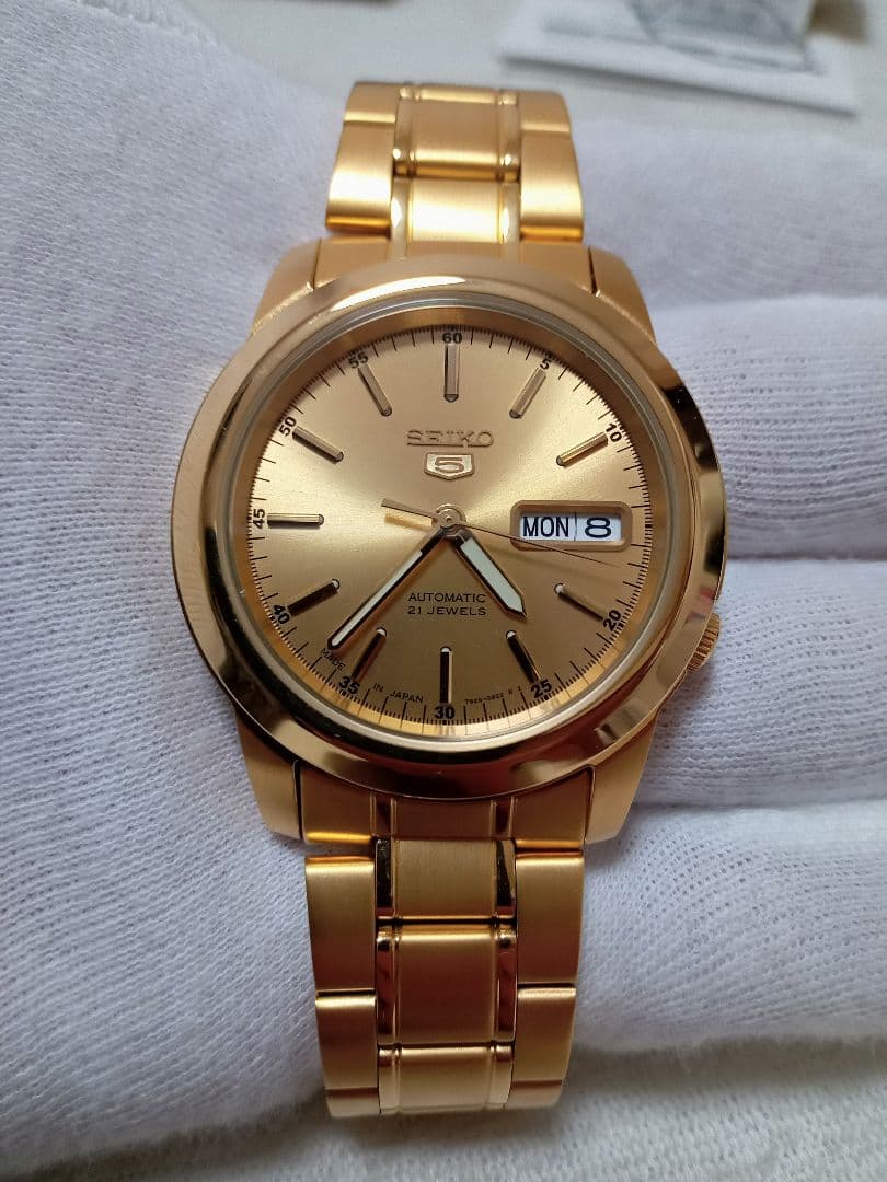 【けん】SEIKO　機械式自動巻　AUTOMATIC　フルゴールド　美品