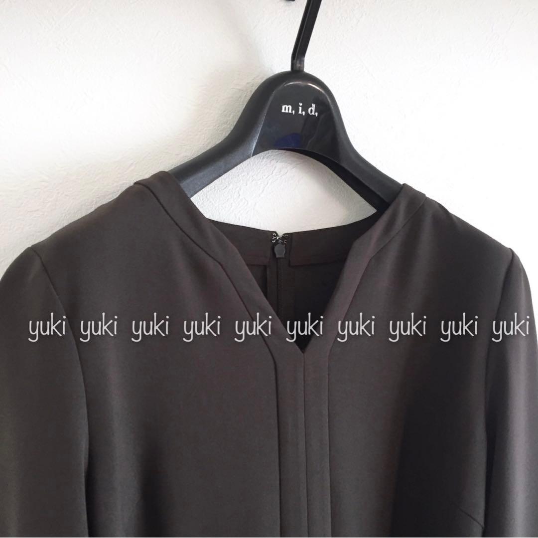 ANAYI マットポリエステル スキッパーワンピース 36