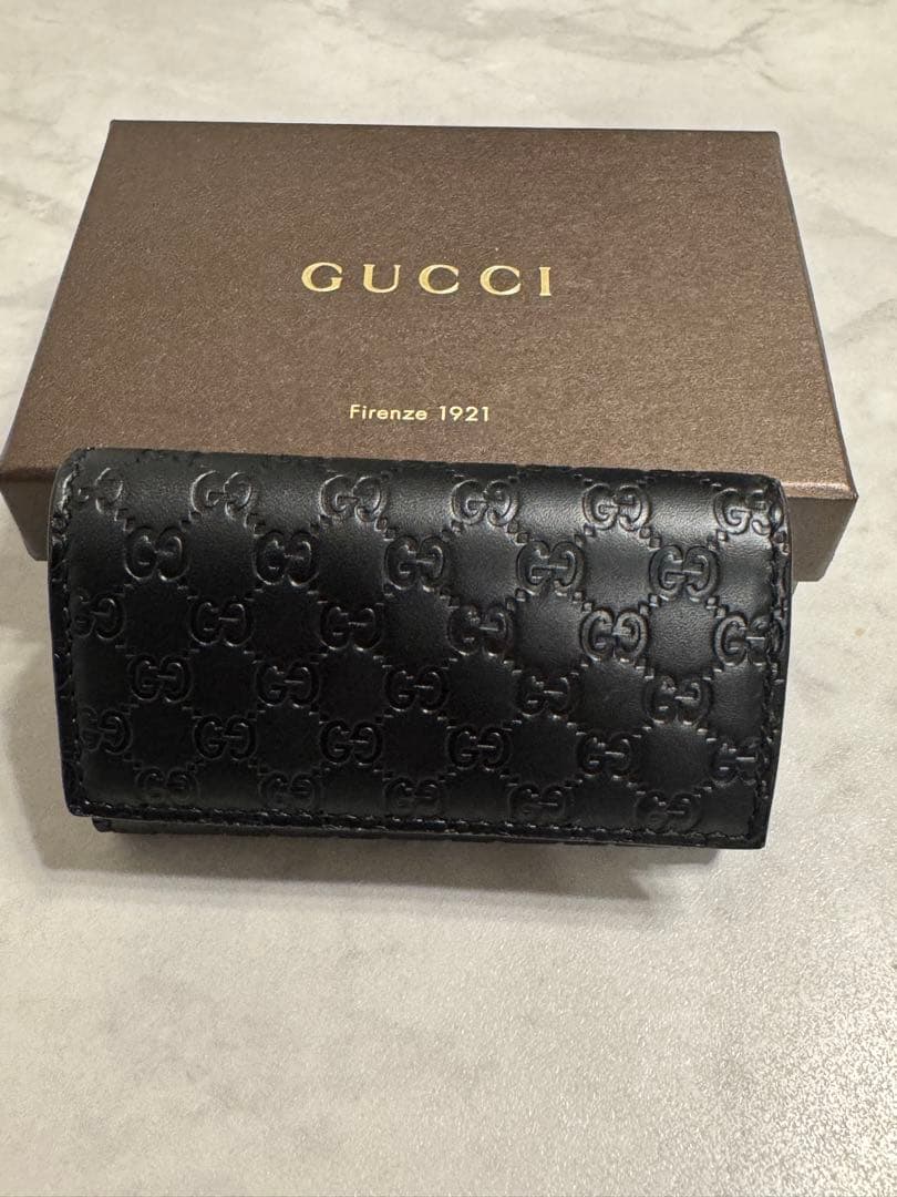 新品未使用　GUCCI ブラックレザーキーケース