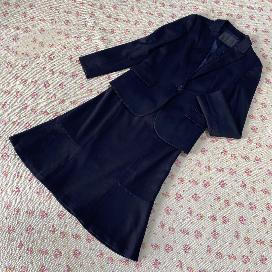 アンタイトル スカートスーツ 2 W70 濃紺 ストレッチ 営業職 春秋 DMW