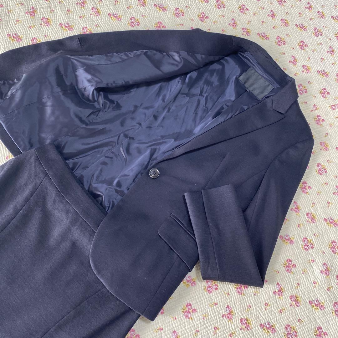 アンタイトル スカートスーツ 2 W70 濃紺 ストレッチ 営業職 春秋 DMW
