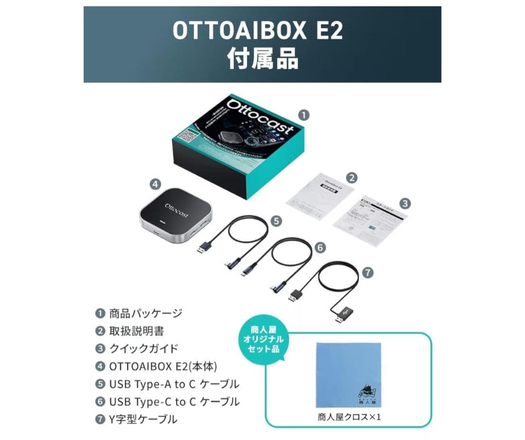 【新品未使用】 Ottocast E2 オットキャスト OttoAiBox