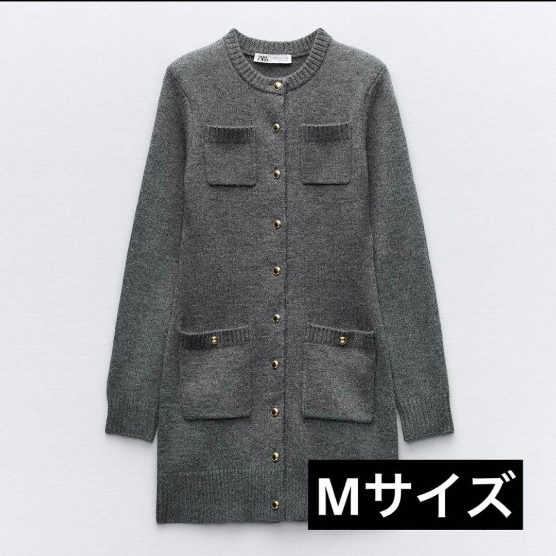 zara ザラ ポケットショートニットワンピース