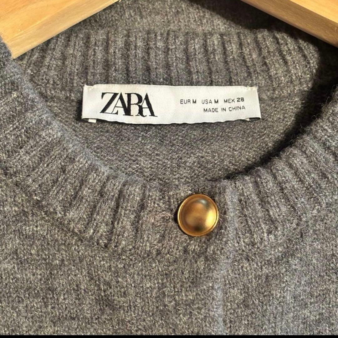 zara ザラ ポケットショートニットワンピース
