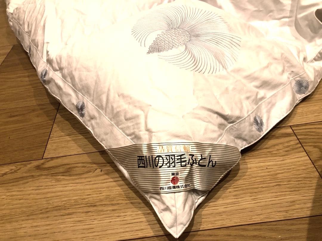 東京西川　シーアイランドコットン　海島綿 ハンガリーグースダウン90% 1.3