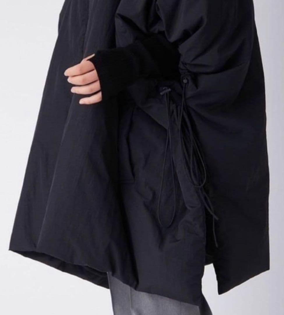 美品　ミラオーウェン サスティナブル　サイド　リボン　ダウン　ポンチョ