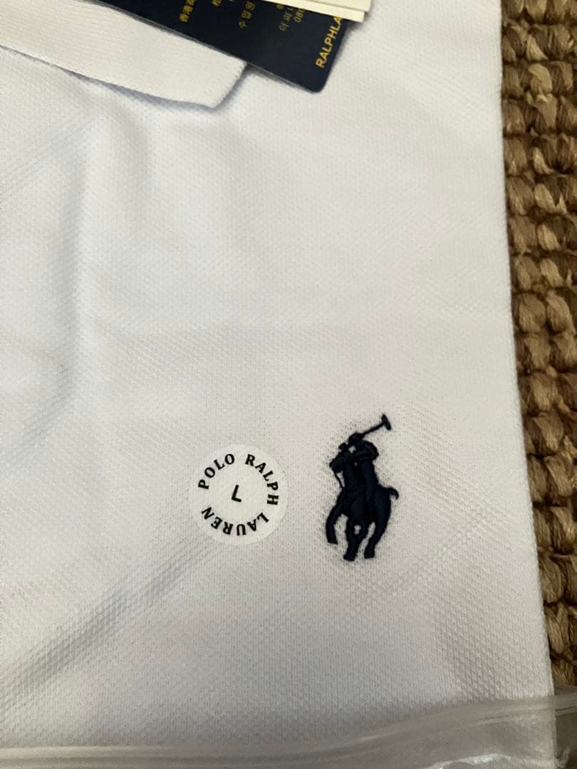 ポロラルフローレン 新品タグ付きポロシャツ カスタムスリムフィット 白 L