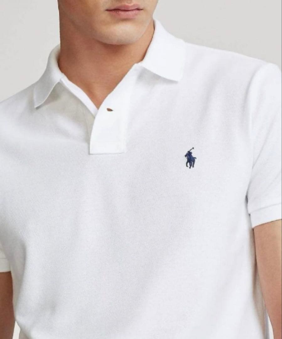 ポロラルフローレン 新品タグ付きポロシャツ カスタムスリムフィット 白 L