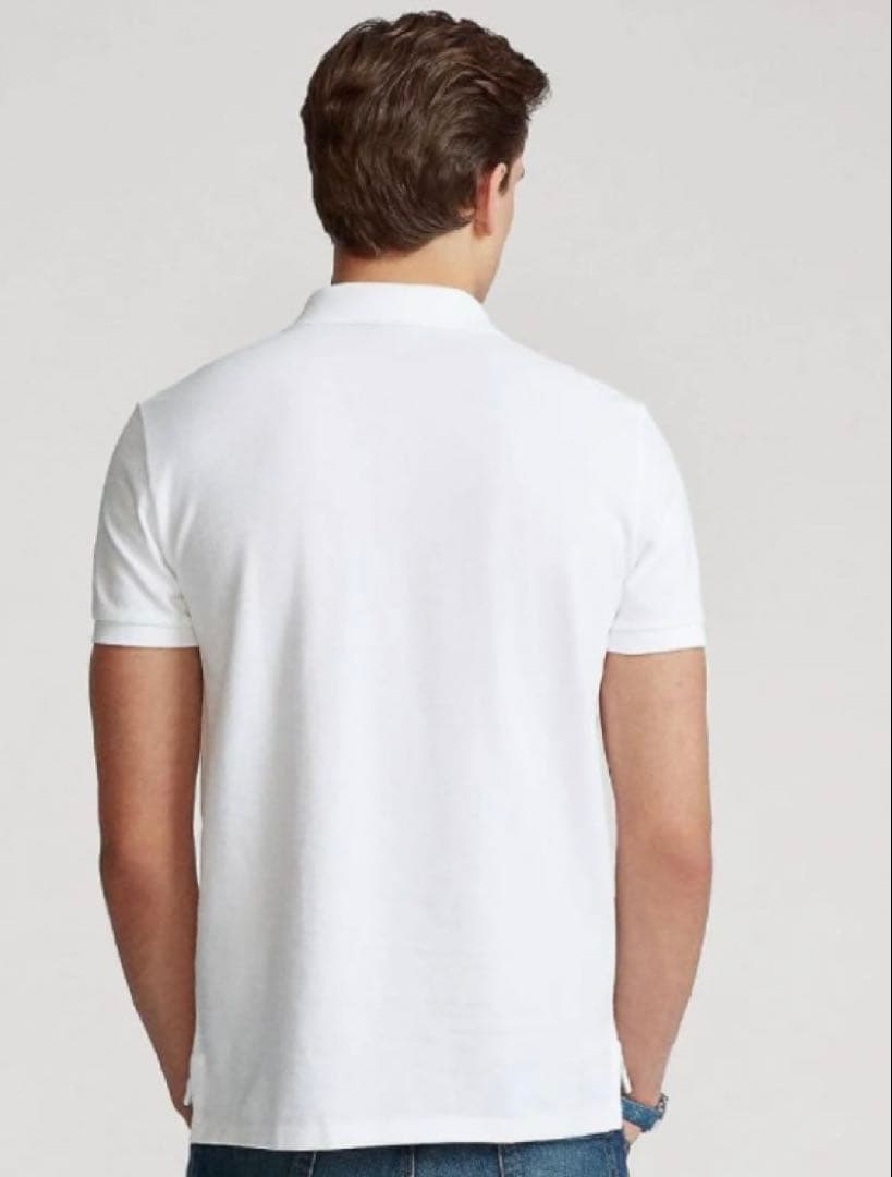 ポロラルフローレン 新品タグ付きポロシャツ カスタムスリムフィット 白 L