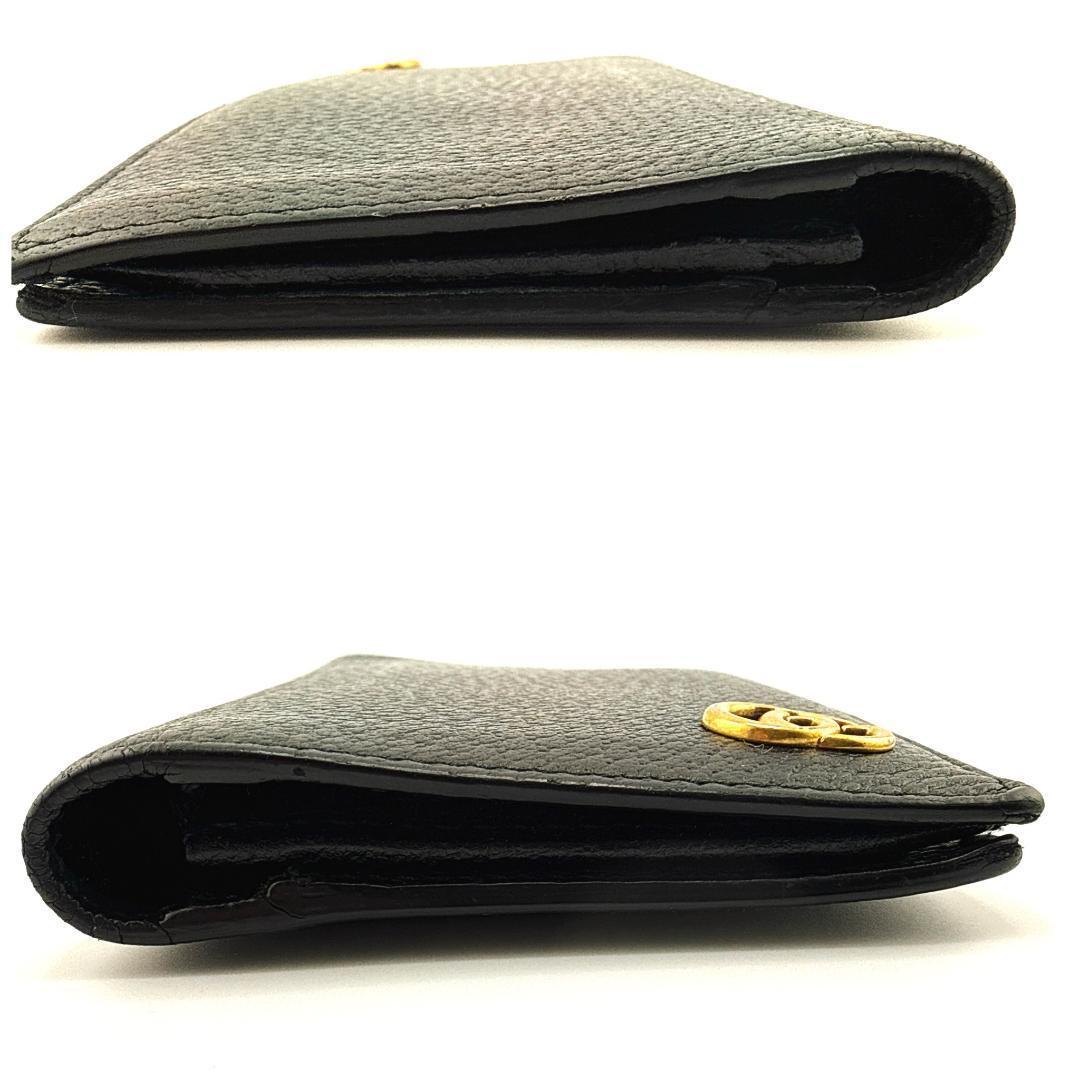 【美品】GUCCI GGマーモント 長財布 459133 黒レザー