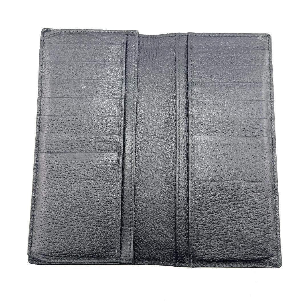 【美品】GUCCI GGマーモント 長財布 459133 黒レザー