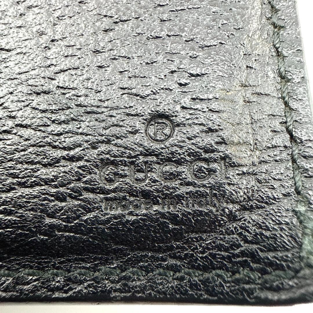 【美品】GUCCI GGマーモント 長財布 459133 黒レザー