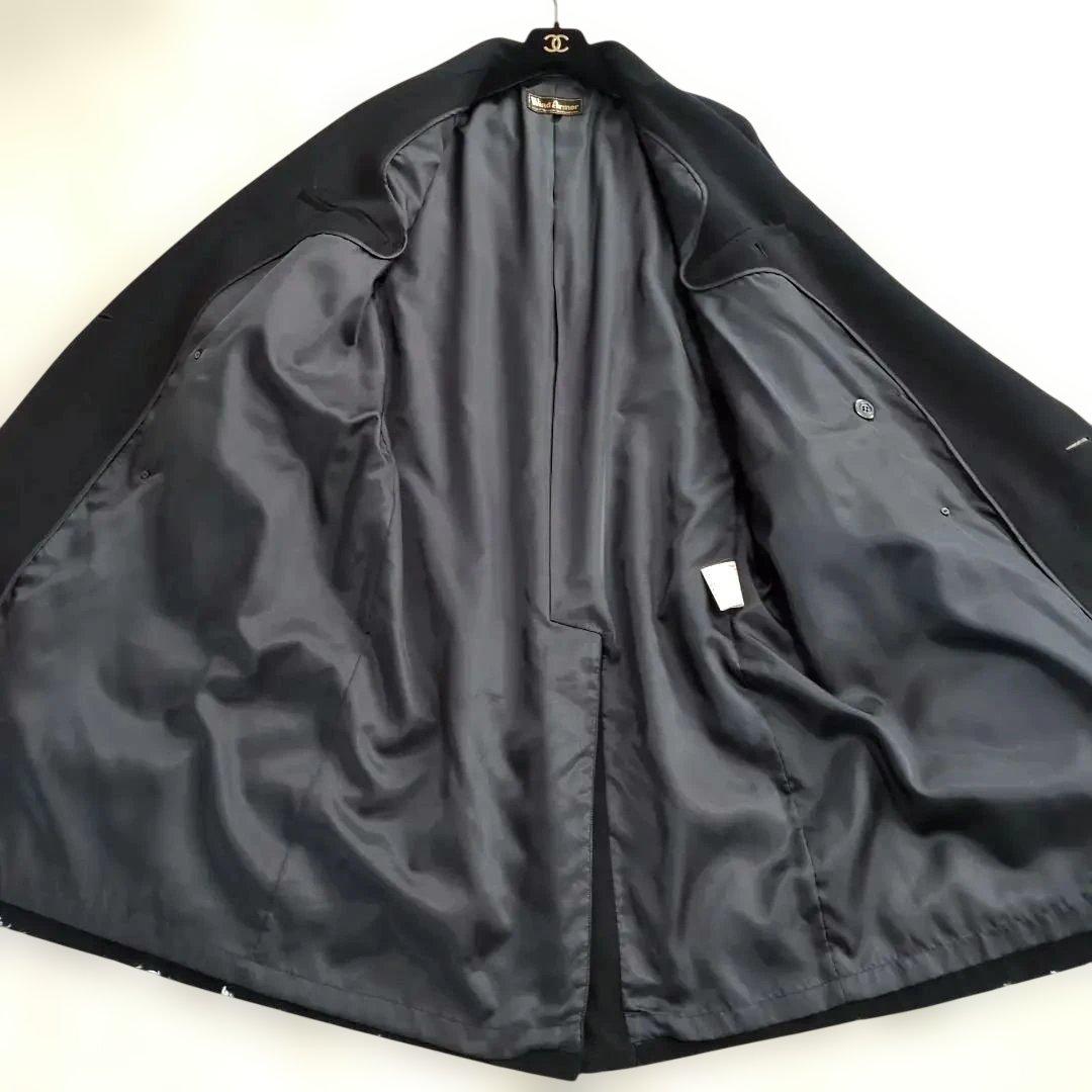 極上の逸品✨ピュアカシミヤ ロング ダブルチェスターコート 希少 XL 黒