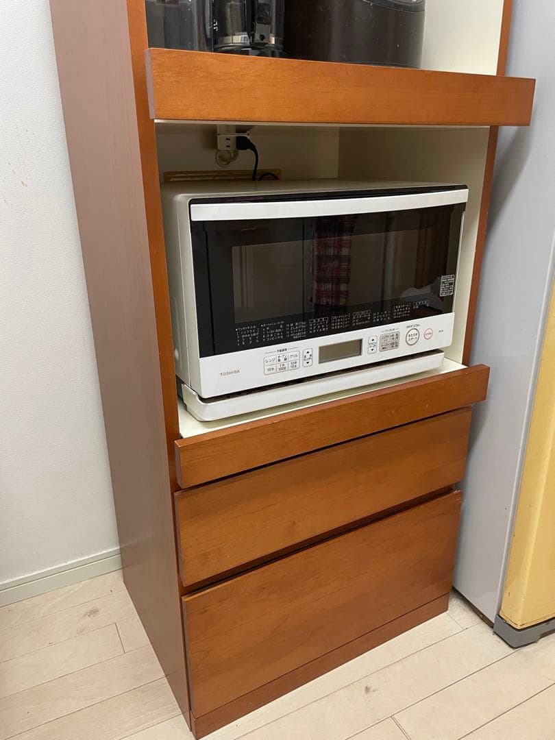 食器棚　キッチン収納　キッチンラック　収納棚　 レンジ台