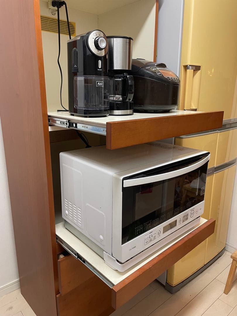 食器棚　キッチン収納　キッチンラック　収納棚　 レンジ台