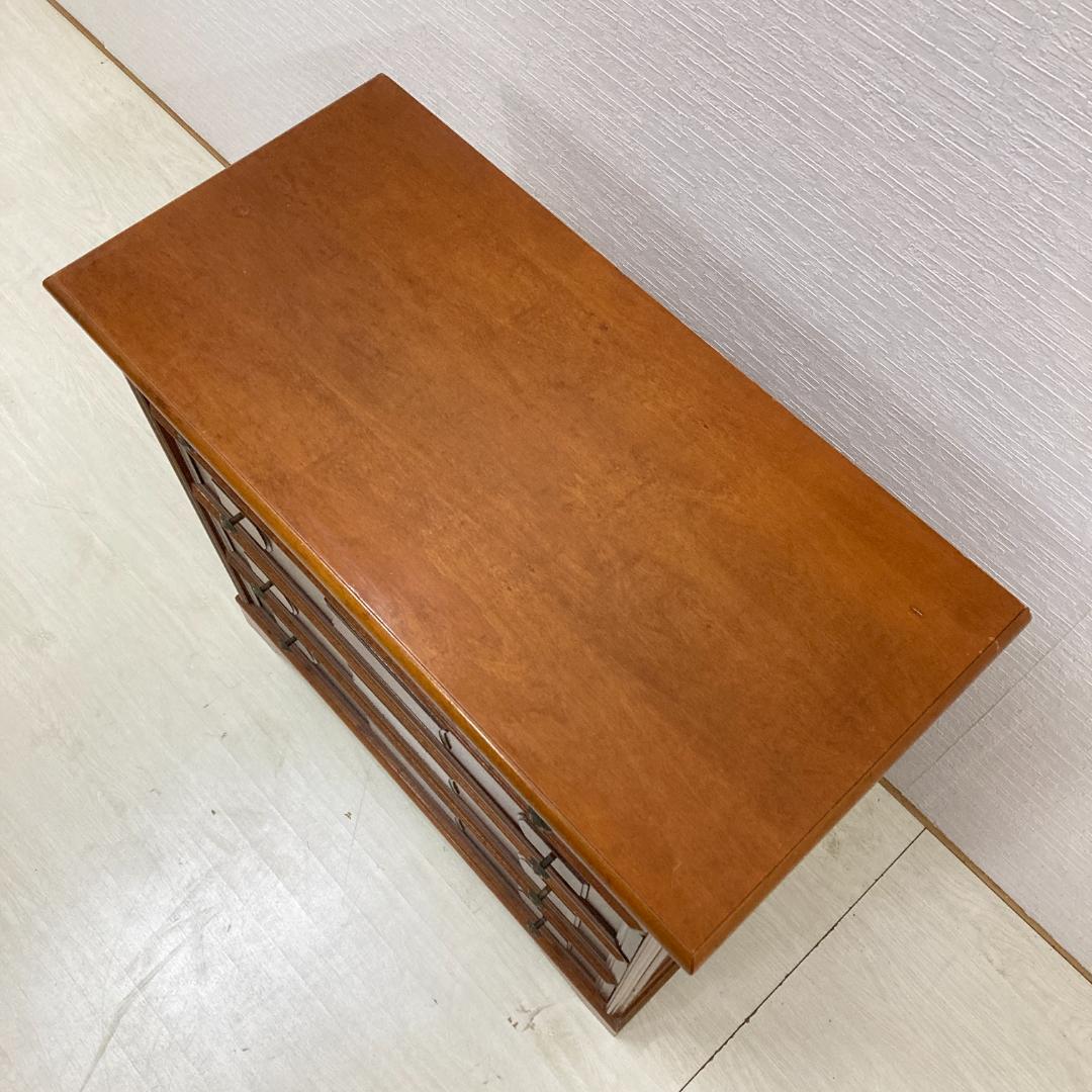 イギリス　アンティーク　４段チェスト　タンス　収納