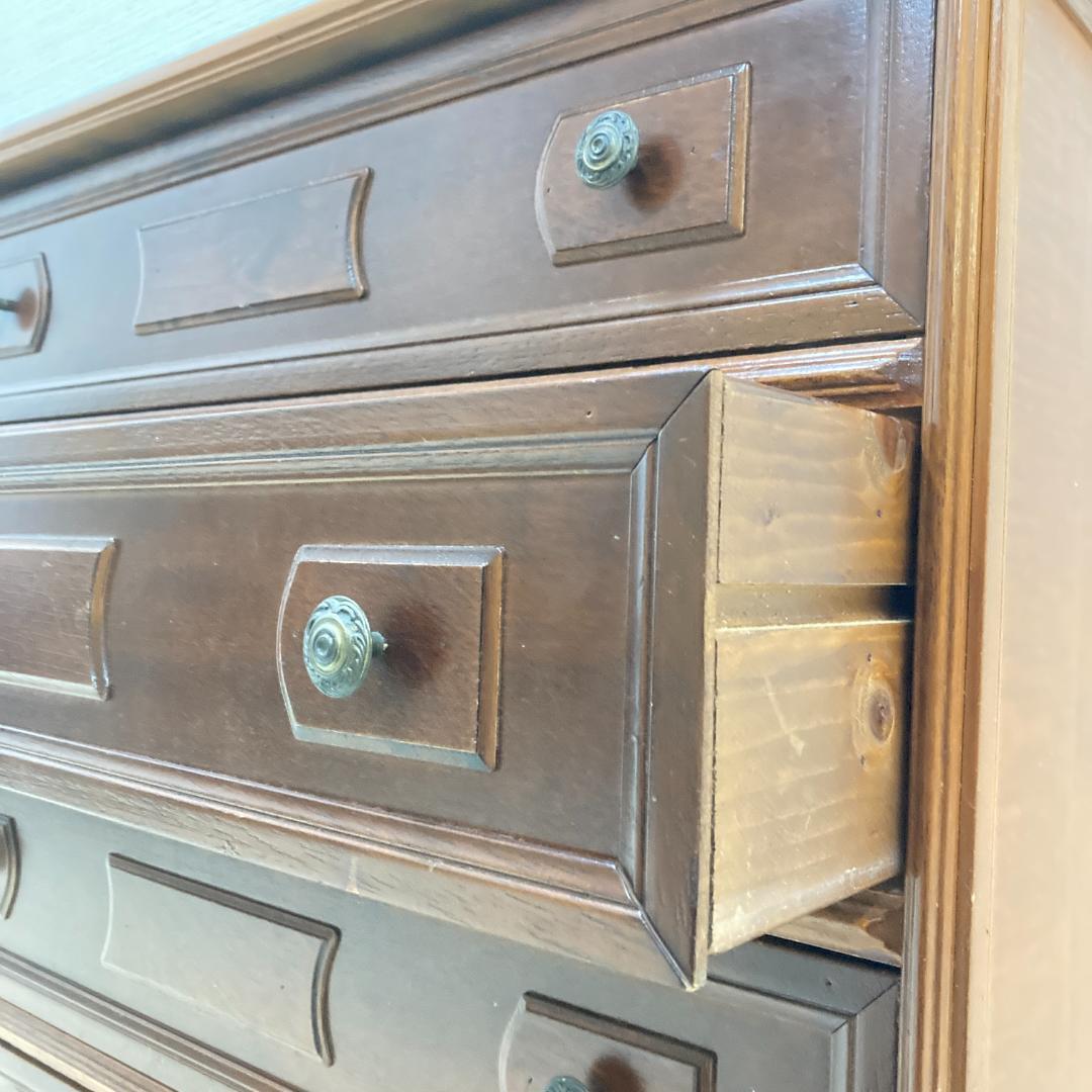 イギリス　アンティーク　４段チェスト　タンス　収納