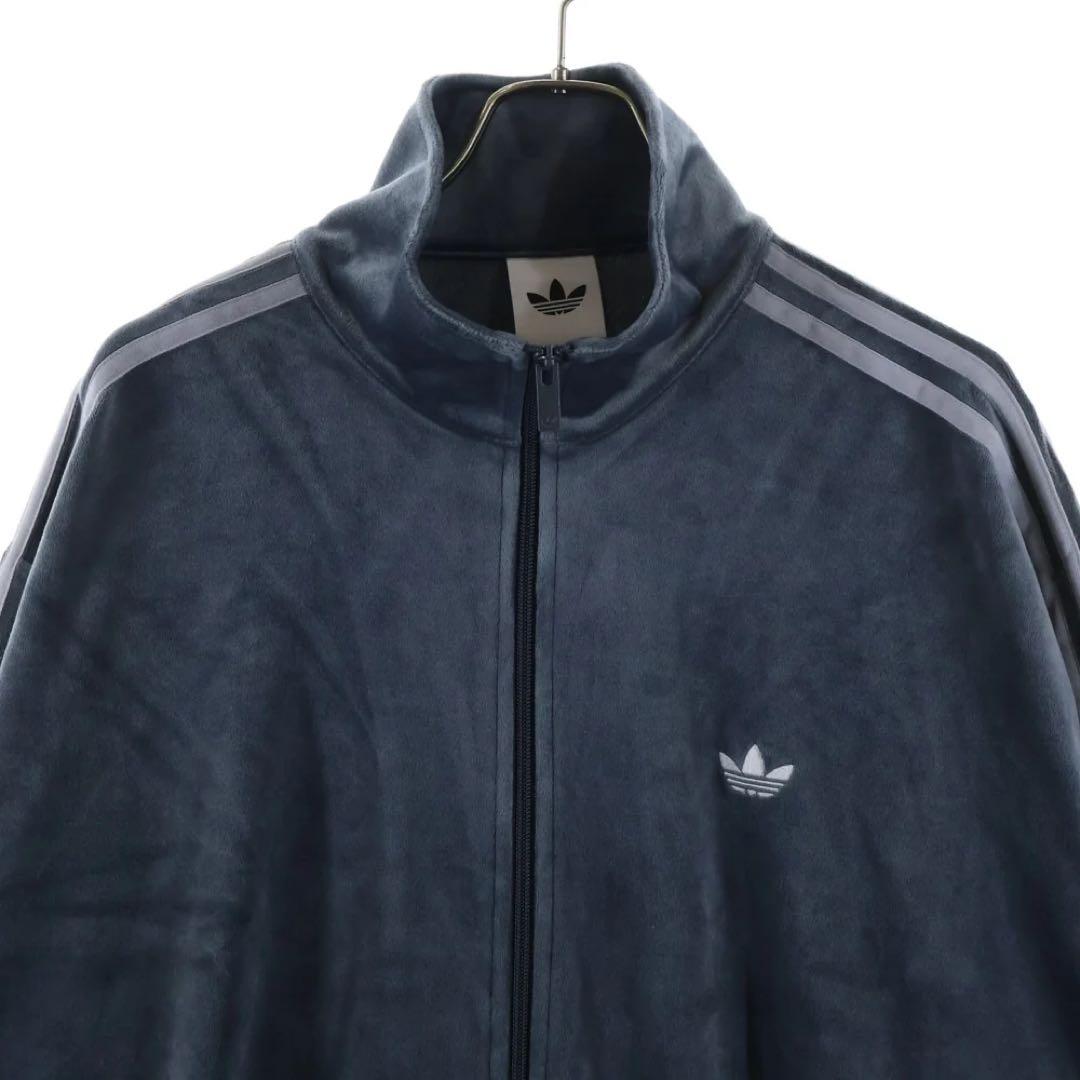 adidas FIREBIRD VELOUR TRACK TOP グレー