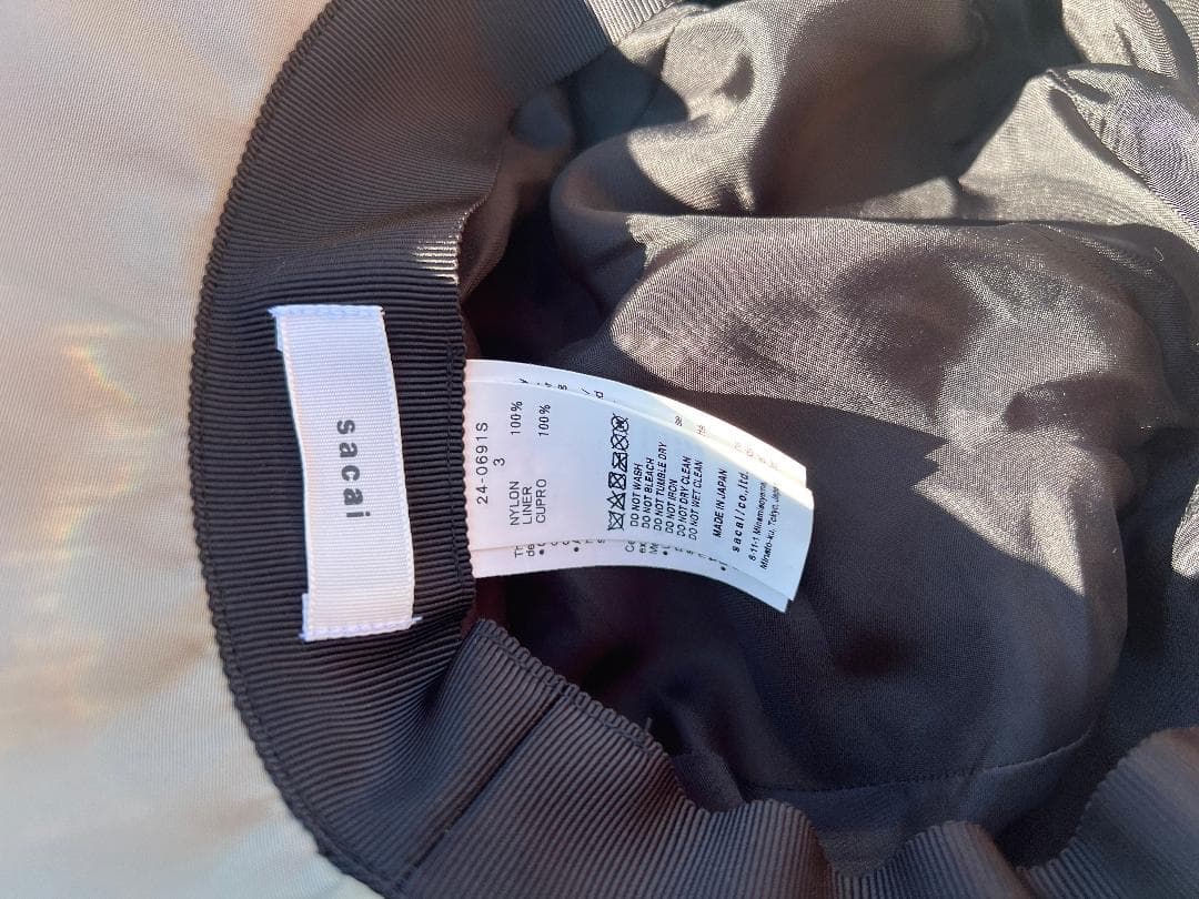 sacai カーキ バケットハット 24-0691S　未使用品