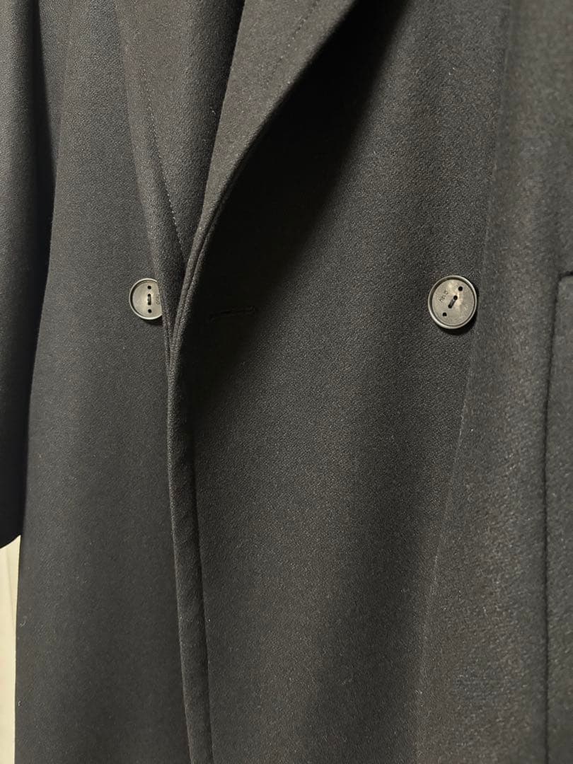 HEVO BRINDISI ブラック ソフトメルトン 2Bベルテッドコート
