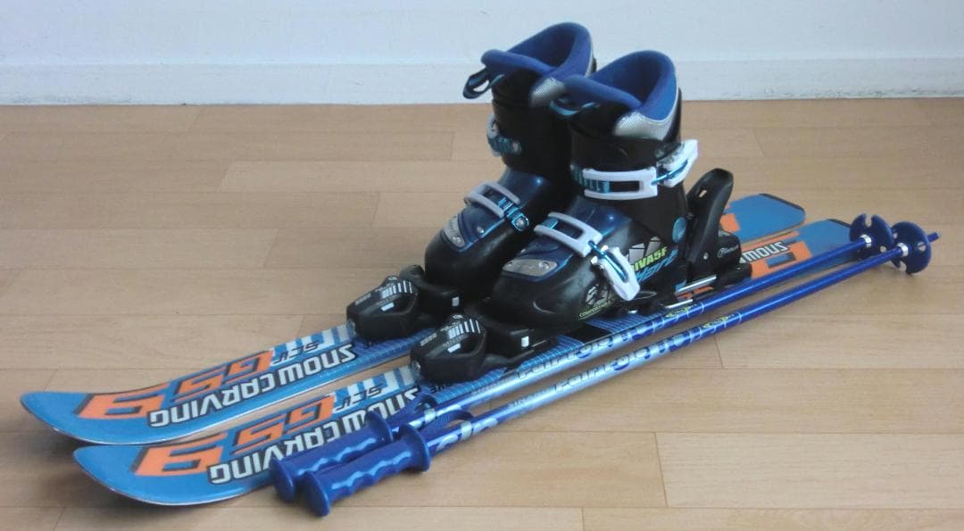 ■■11月限定■送料無料■CARVING■子供用スキーセット90/19■