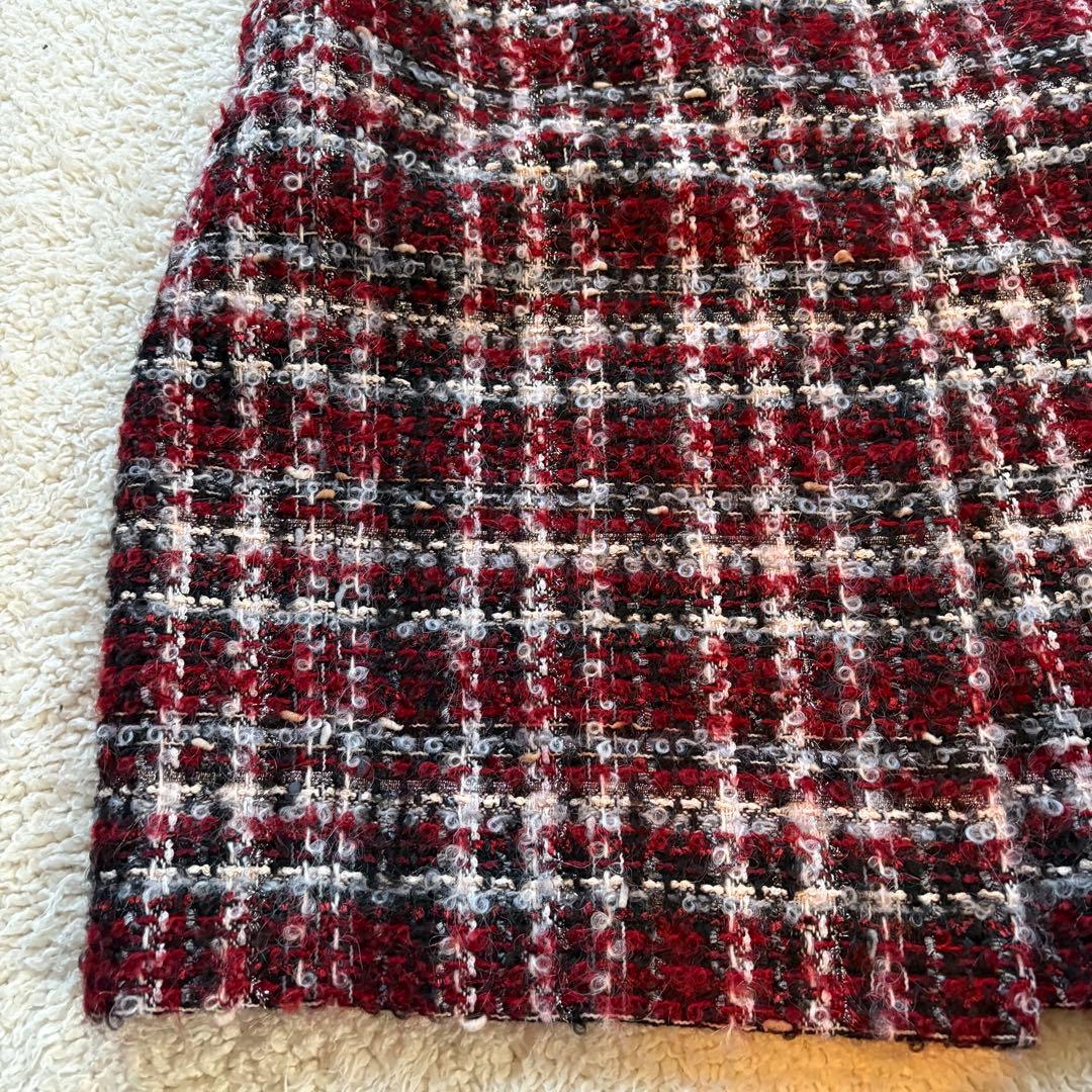 新品✨グレースクラス　2wayフォックスファー付ツイードコート　定価約10万円