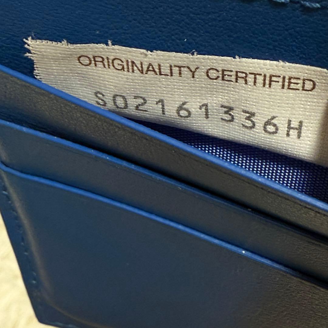 【良品】ボッテガヴェネタ　マネークリップ　ブルー　ネイビー