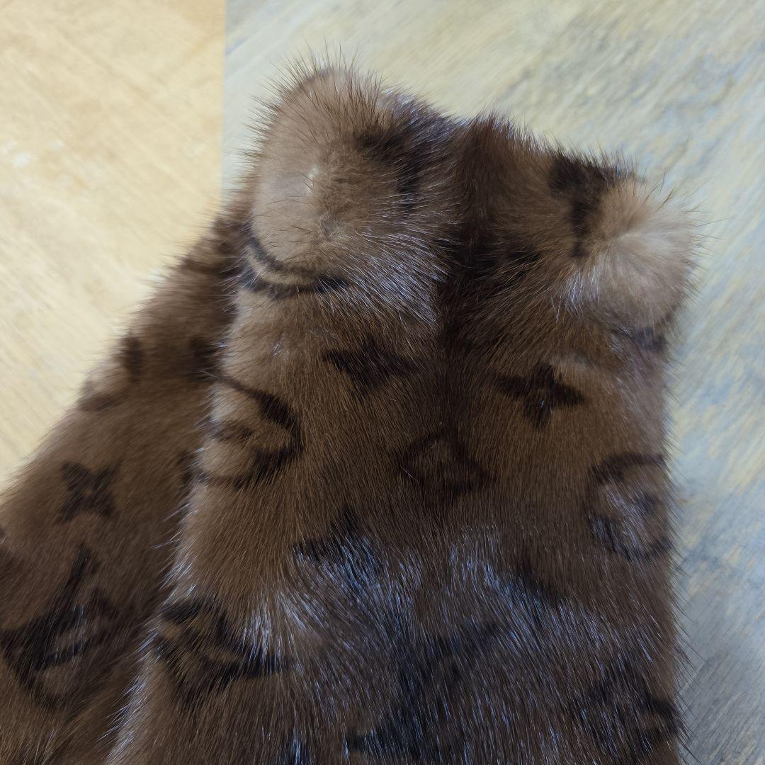 超美品 ルイヴィトン マフラー モノグラム エシャルプヴィゾン ミエル