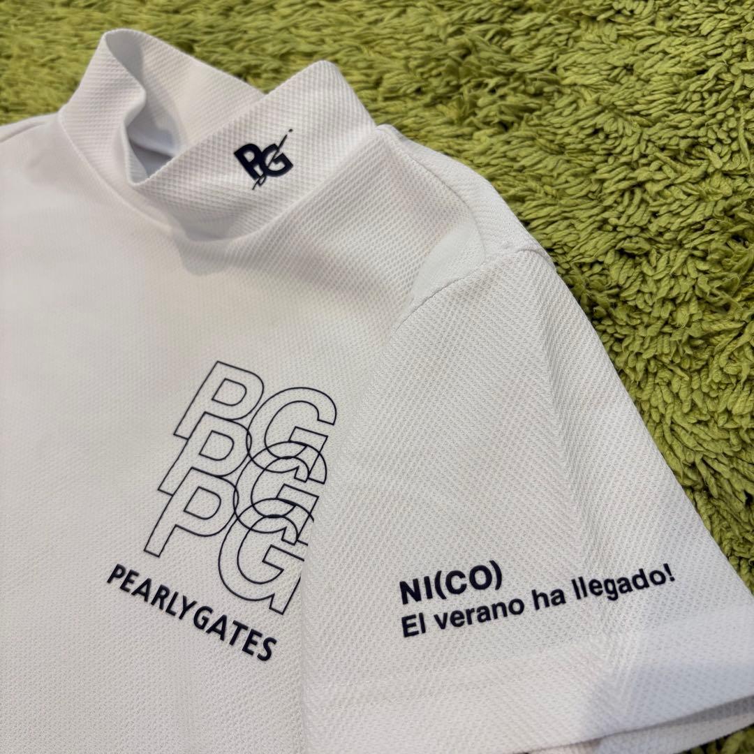 24年 パーリーゲイツ PEARLYGATES 半袖モックネック ベアカノコ 0