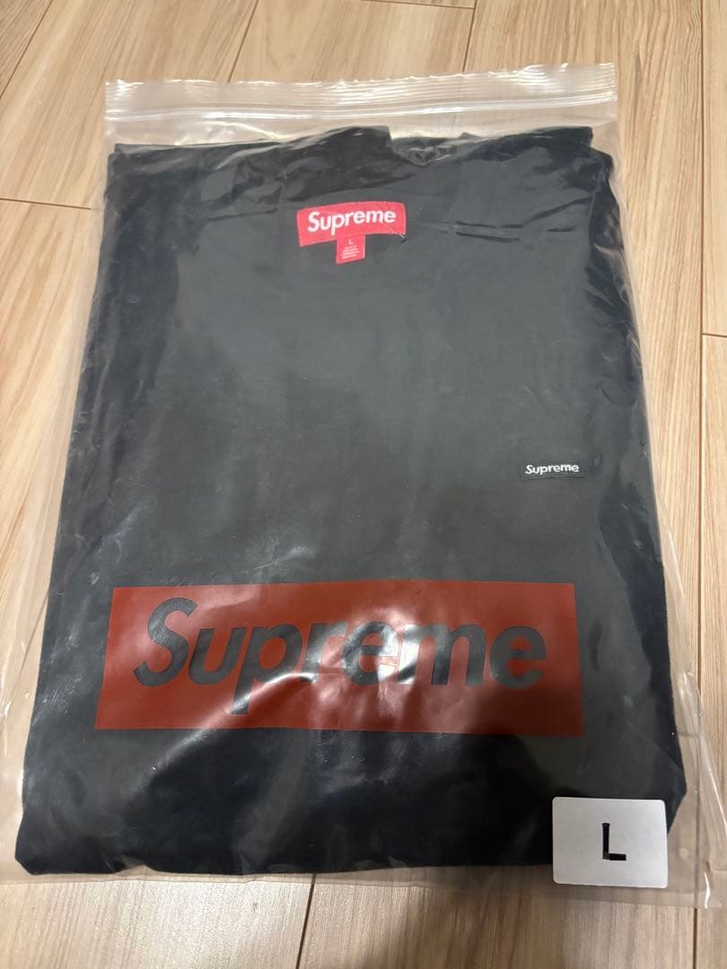 Supreme Small Box L/S TeeブラックL