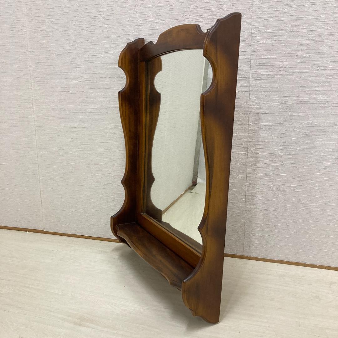 【オールドカリモク】コロニアル　ウォールミラー　壁掛け鏡　レトロ