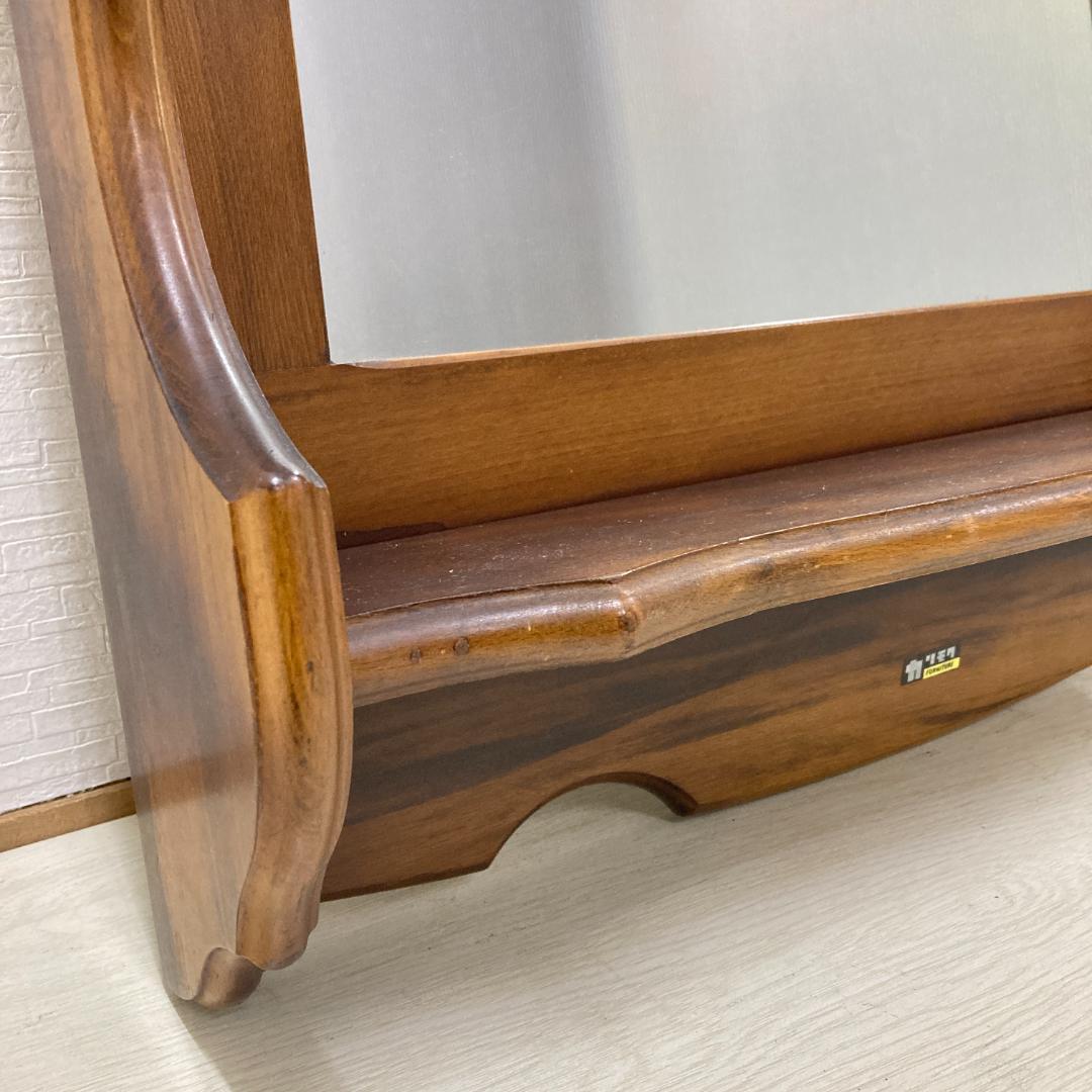 【オールドカリモク】コロニアル　ウォールミラー　壁掛け鏡　レトロ