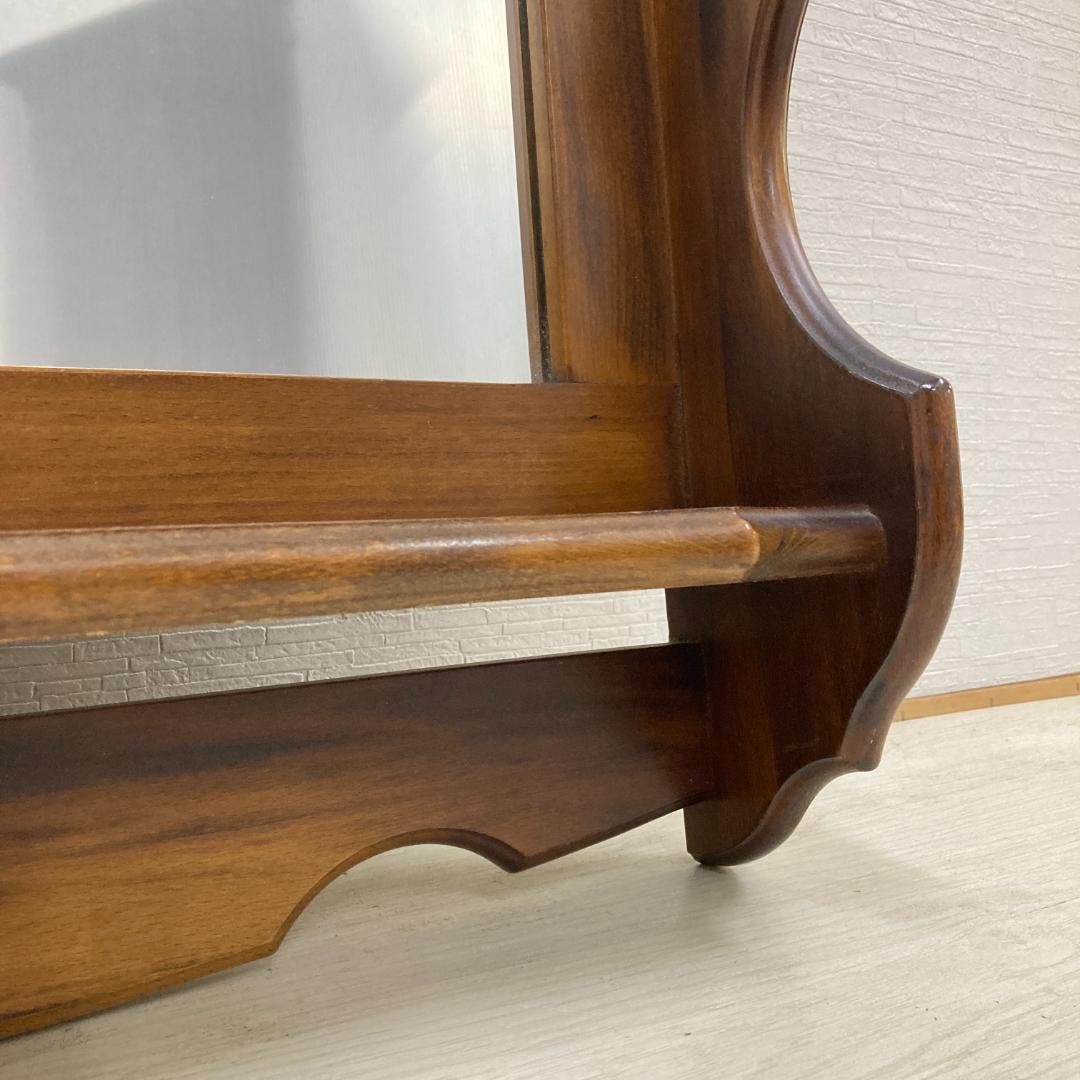 【オールドカリモク】コロニアル　ウォールミラー　壁掛け鏡　レトロ