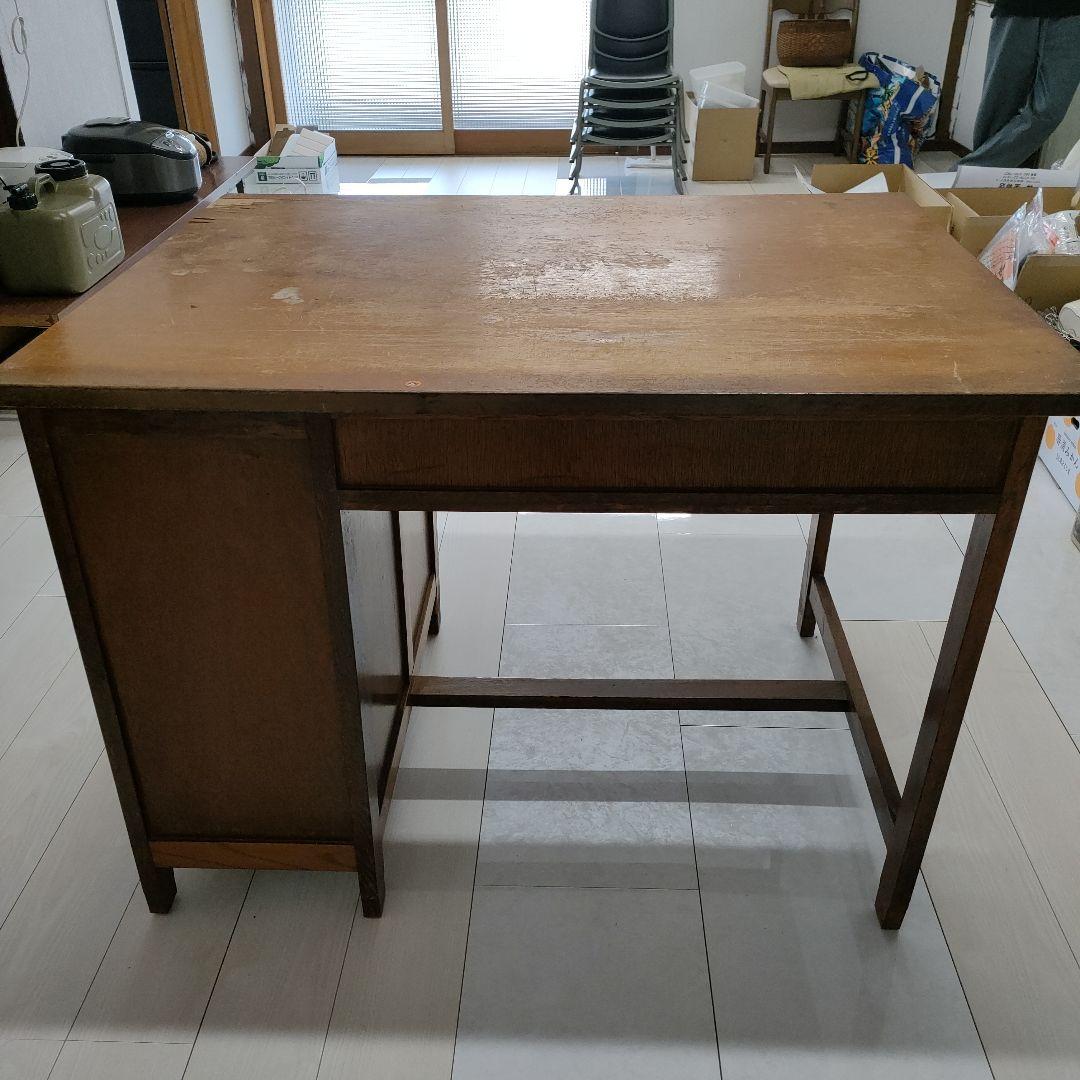 yoshi 木製　机　　勉強机 昔の机　レトロ　昭和　古道具