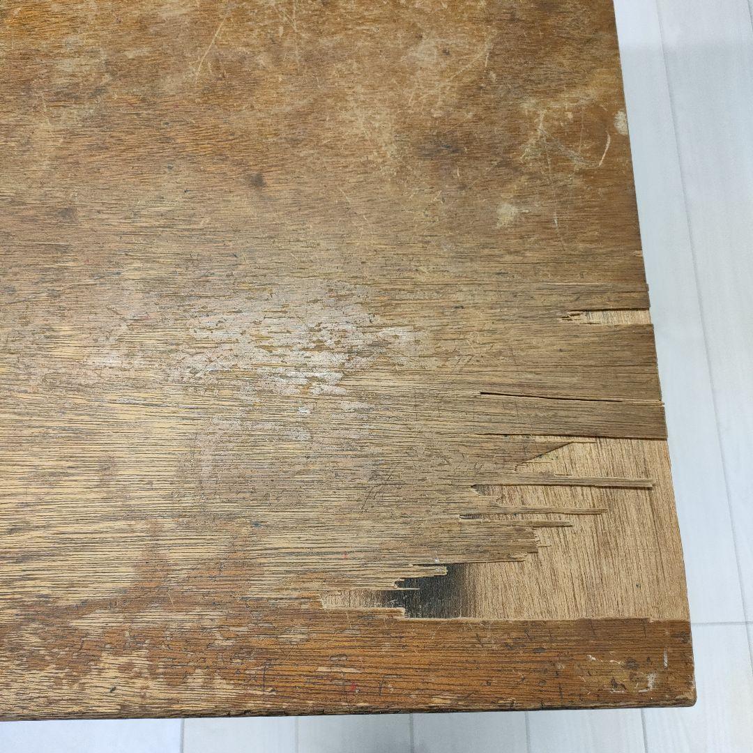 yoshi 木製　机　　勉強机 昔の机　レトロ　昭和　古道具