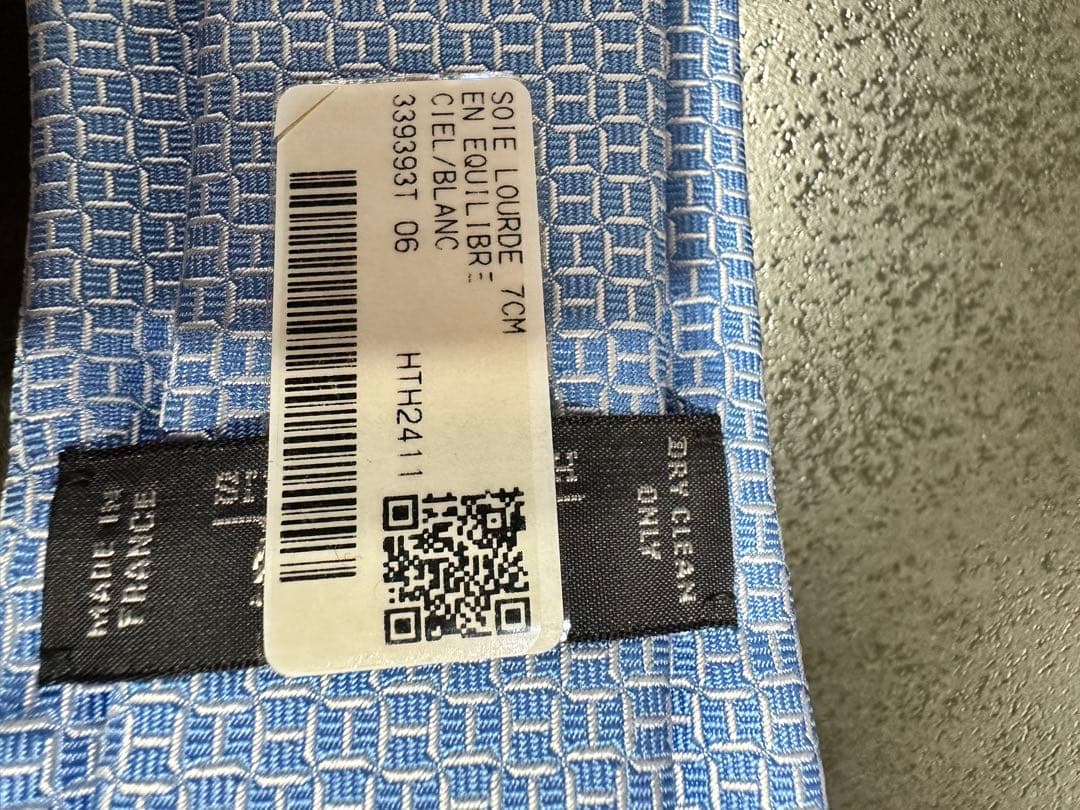 吾郎HERMES エルメス シルク ネクタイ ブルー　339393T