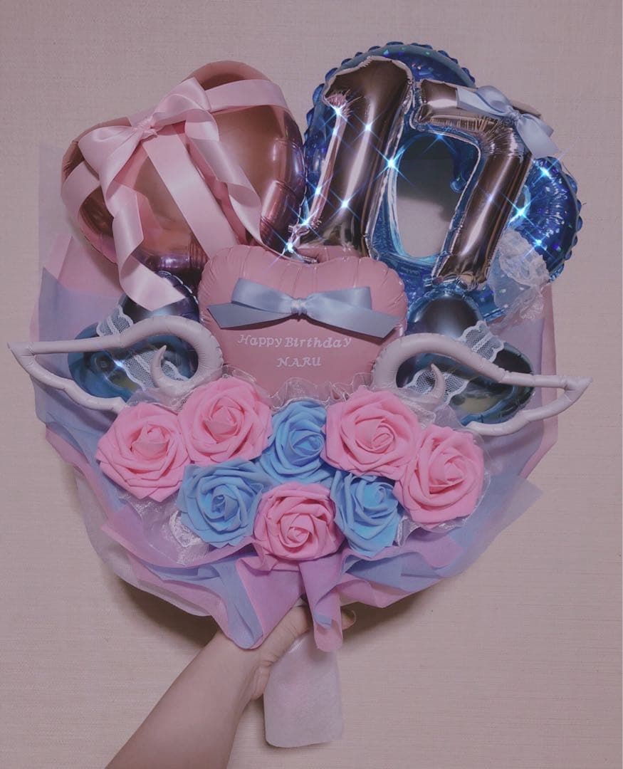 ★浅葱色☆ミ アレンジ 生誕祭　推し　誕生日　フラスタ　卓フラ　祝い