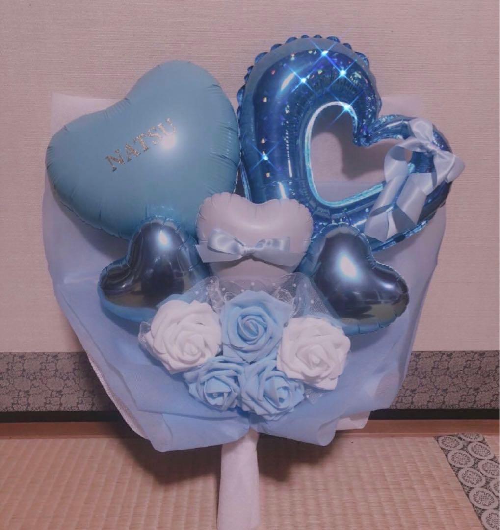 ★浅葱色☆ミ アレンジ 生誕祭　推し　誕生日　フラスタ　卓フラ　祝い