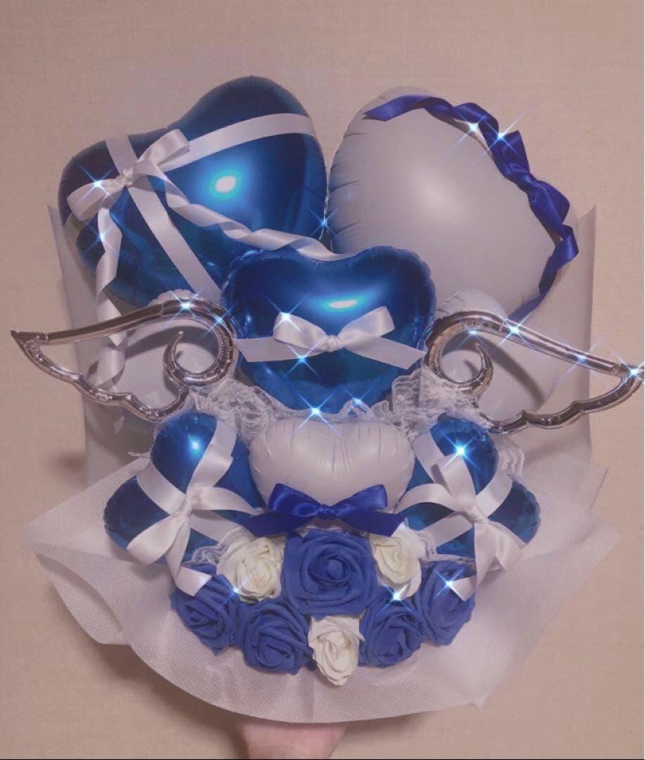 ★浅葱色☆ミ アレンジ 生誕祭　推し　誕生日　フラスタ　卓フラ　祝い