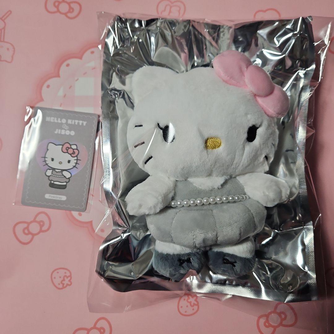 BLACKPINK ジス ハローキティ キーリング ピンクグレー