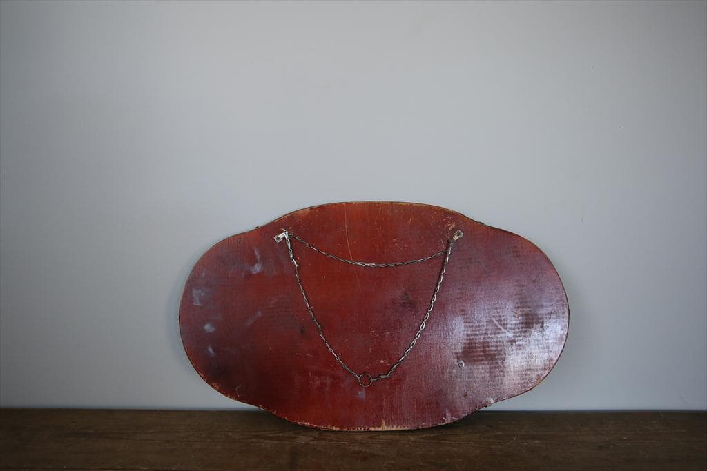 英国アンティーク壁掛けカッティングミラー/ベベルドミラー/鏡(92-58-1)