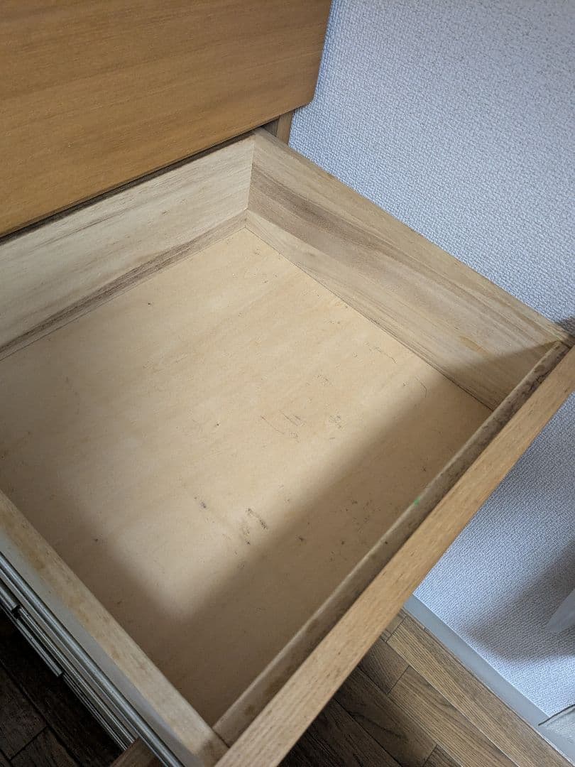 無印良品　4段　チェスト　タモ材