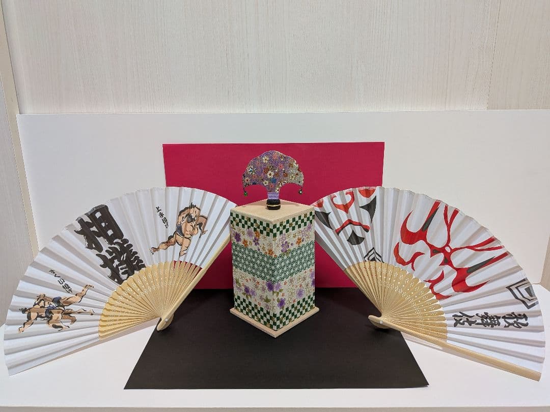 「歌舞伎&相撲」ファイル扇子付！新品⑤点 投扇興セット。