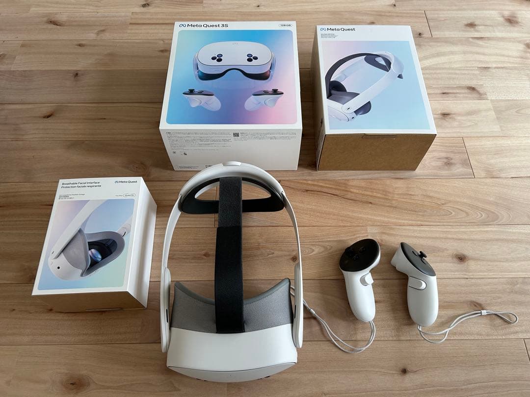  Quest 3s 128GB 純正エリートストラップ 通気性型接顔部付