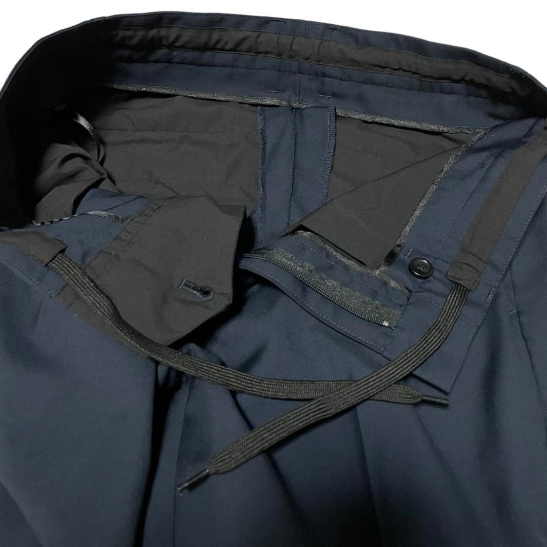 ナノユニバース　セットアップ　ネイビー　テーラードジャケット　テーパードパンツ