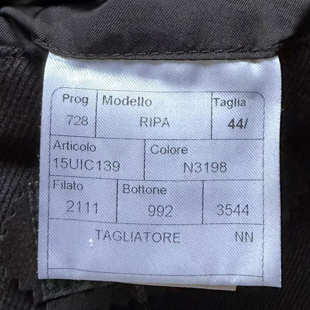 <美品>TAGLIATORE RIPA ブラック ウール ベルデットコート 44