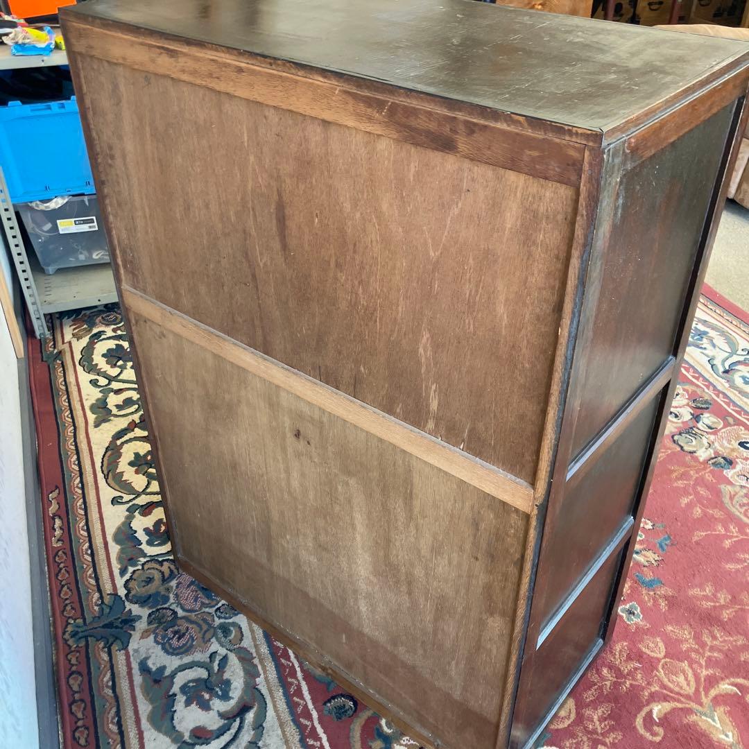 昭和レトロ ガラス戸 木製キャビネット 和箪笥 着物チェスト サイドボード古家具